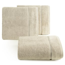 Ręcznik bawełniany SALADO o ryżowej strukturze beżowy 70x140 EUROFIRANY
