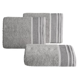 Ręcznik bawełniany z żakardową bordiurą srebrny 50x90 Suzana EUROFIRANY