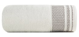 Ręcznik bawełniany z ozdobną bordiurą kremowy 70x140 Suzana EUROFIRANY