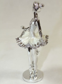 Figurka Baletnicy srebrno-perłowa 11x6x4,5