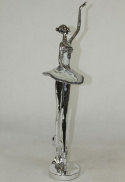 Figurka Baletnicy srebrno-perłowa DUŻA 50x12,5x12