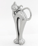 Figurka Koci Grzbiet srebrna 27x14,5x5,5