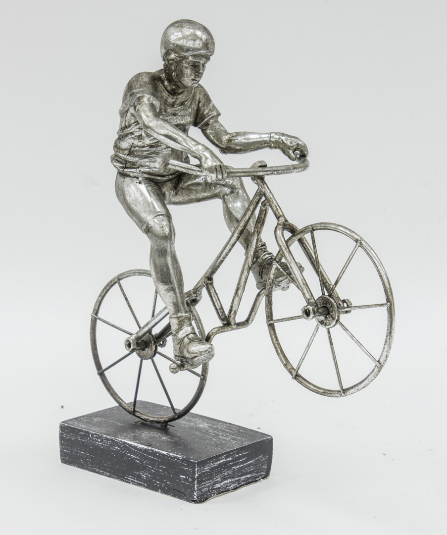 Figurka Kolarz robiący triki na rowerze 28x24x7