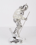 Figurka Narciarz srebrna duża 25,5x17x14