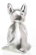 Figurka Siedzący Pies Mops Srebrny 15x11x10