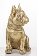 Figurka Siedzący Pies Mops Złoty 21x14x12