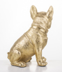 Figurka Siedzący Pies Mops Złoty 21x14x12