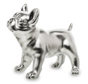 Figurka Stojący Pies Mops Srebrny 15,5x10x16
