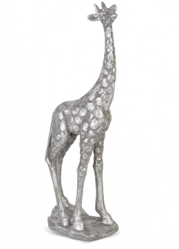 Figurka Żyrafa srebrna DUŻA 34,5x12x7,5