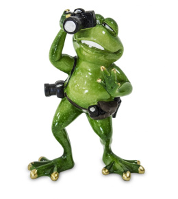 Figurka żaba fotrograf 17x12x7