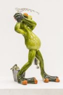 Figurka żaba z wędką 18x12x8