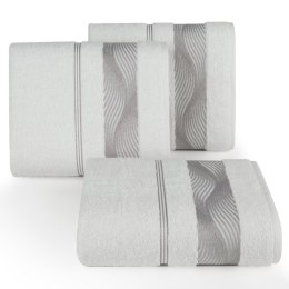 Ręcznik SYLWIA2 bawełniany z ozdobną bordiurą Biały 50x90 EUROFIRANY