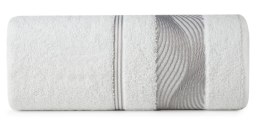 Ręcznik SYLWIA2 bawełniany z ozdobną bordiurą Biały 50x90 EUROFIRANY