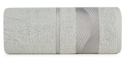 Ręcznik SYLWIA2 bawełniany z ozdobną bordiurą Srebrny 50x90 EUROFIRANY