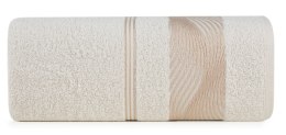 Ręcznik SYLWIA2 bawełniany z ozdobną bordiurą Kremowy 70x140 EUROFIRANY