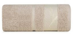 Ręcznik SYLWIA2 bawełniany z ozdobną bordiurą Beżowy 50x90 EUROFIRANY