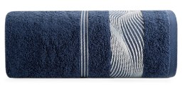 Ręcznik SYLWIA2 z żakardową bordiurą Granatowy 50x90 EUROFIRANY