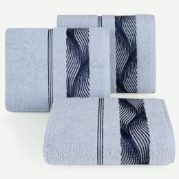 Ręcznik SYLWIA2 z żakardową bordiurą Niebieski 70x140 EUROFIRANY