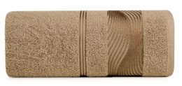 Ręcznik SYLWIA2 z żakardową bordiurą Brązowy 50x90 EUROFIRANY