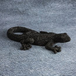 Figurka dekoracyjna czarna Jaszczurka 10 x 19 x 4 cm