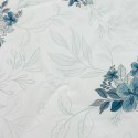 Komplet pościeli satyna bawełniana SPRING 16 220x200 biały, niebieskie kwiaty
