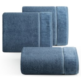 Ręcznik bawełniany SALADO o ryżowej strukturze niebieski 70x140 EUROFIRANY
