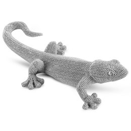 Figurka dekoracyjna srebrna ze wzorem Jaszczurka