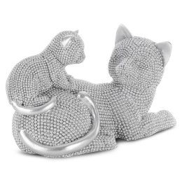Figurka dekoracyjna do salonu Koty srebrna