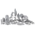 Figurka dekoracyjna srebrny słoń 24 x 12 x 19 cm