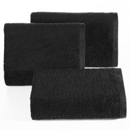 Ręcznik bawełniany GŁADKI2 czarny 50x100 - Eurofirany