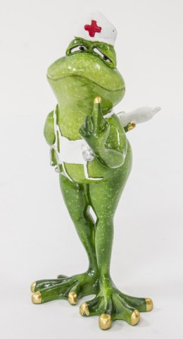 Figurka żaba lekarz pielęgniarka