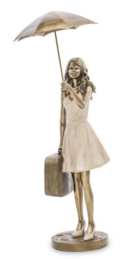 Figurka Kobieta z Parasolką i walizką 39x17x15