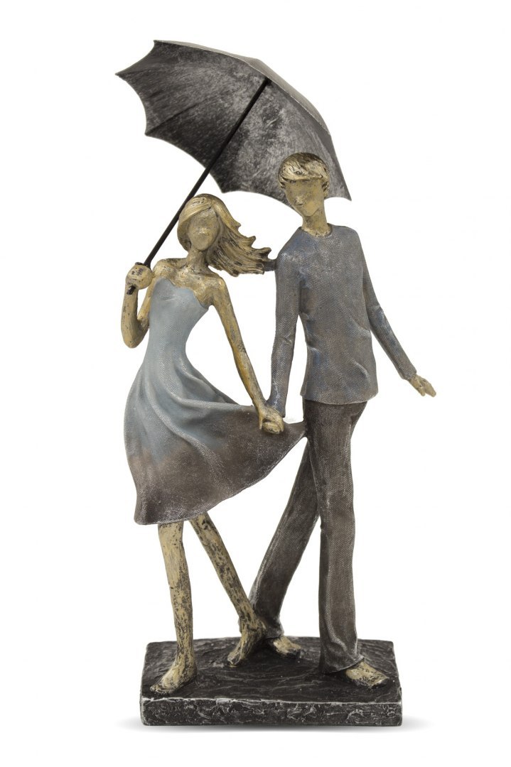 Figurka romantyczna para pod parasolem