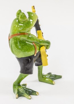 Figurka Żaba Grająca na gitarze muzyk 16x15x8 zielona