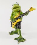 Ozdoba żaba z gitagą gitarzysta