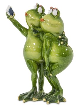 Figurka Żaby robiące Selfie Para żab 20x14x8 zielone