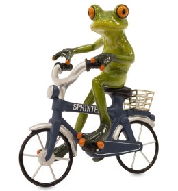 Figurka żaba na rowerze