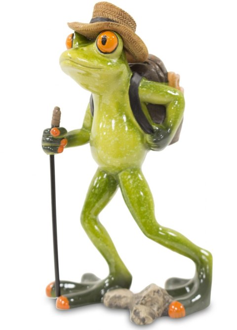 Figurka żaba podróżnik włóczykij