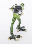 Figurka żabi fotograf