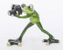 Figurka żaby fotografa
