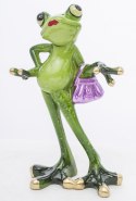 Figurka Pani żaba na zakupach