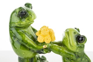 Figurka Żabki podczas oświadczyn Zakochane Żabki 11x11x4,5 zielone