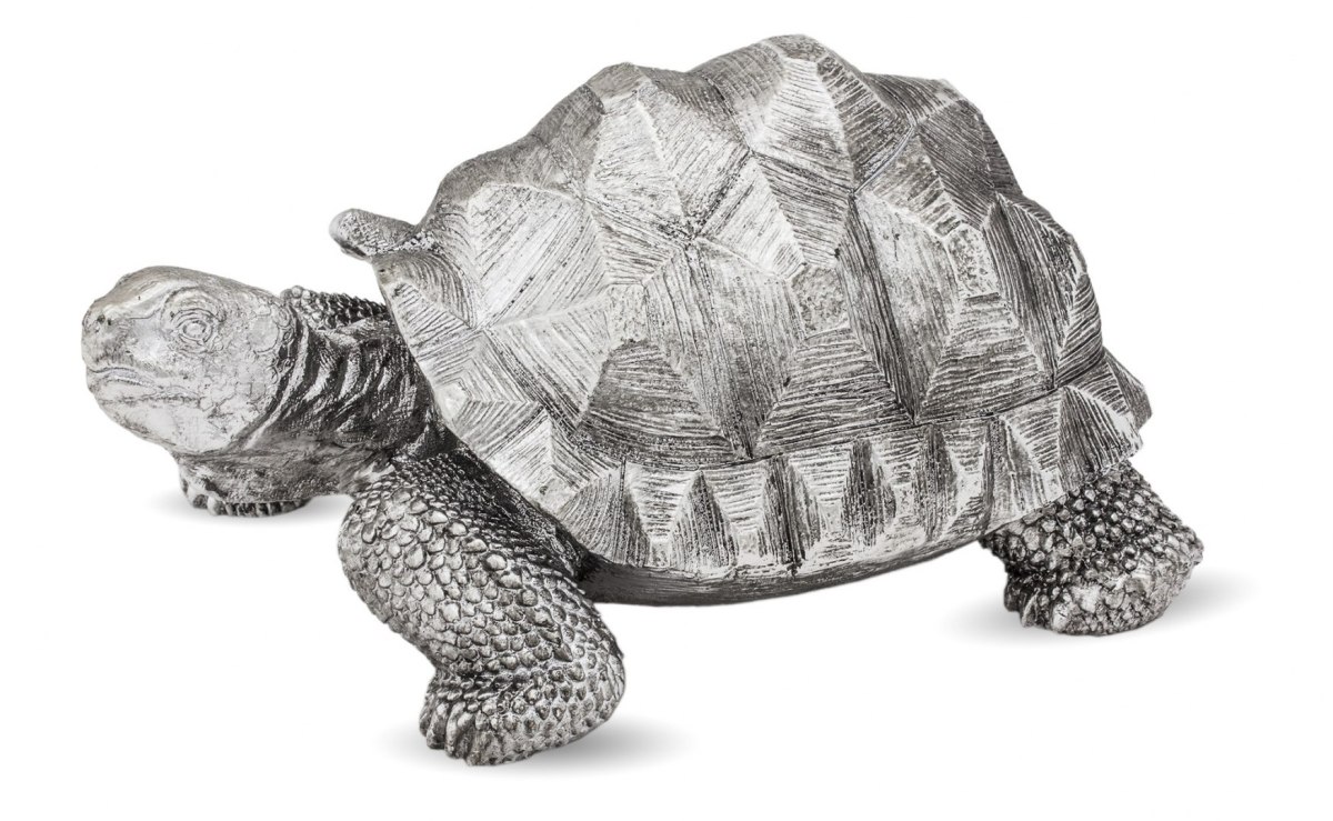 Figurka srebrny żółw
