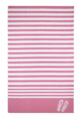 Ręcznik plażowy Zwoltex TINA róż biały 100x160