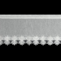 Firana biała zazdrostka zdobiona 150x30 Sophia Eurofirany