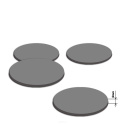 Podkładki na stół okrągłe 4DG (pogrubione) - Kempas