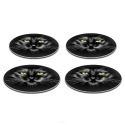Podkładki na stół okrągłe koci wzór 4DG (grube) - Nero
