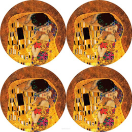 $ podkładki okrągłe - Gustav Klimt Pocałunek