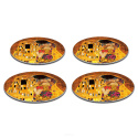 Podkładki na stół okrągłe 4DG (grube) - Pocałunek KISS Gustav Klimt