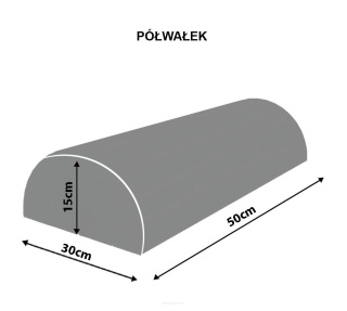 Półwałek poduszka anatomiczna VALENCIA 50x30x15 cm